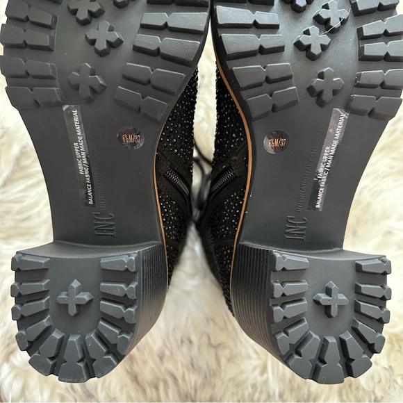 INC Rhinestone Almond Toe Mid-Calf Boots - Picture 10 of 15